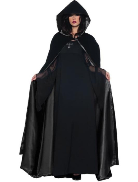 Черный готический плащ