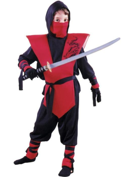 Карнавальный костюм ниндзя красный детский