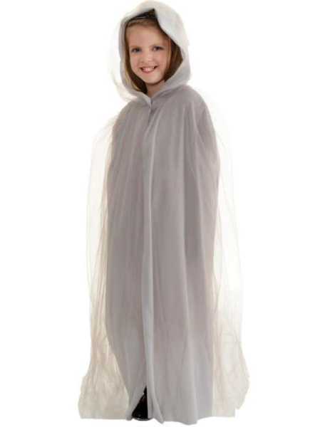 Тюлевый плащ серый