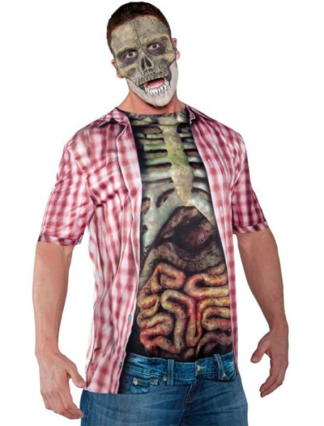 Рубашка скелет взрослый