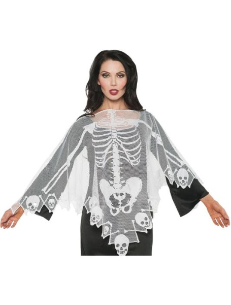 Пончо Скелет для Хэллоуина