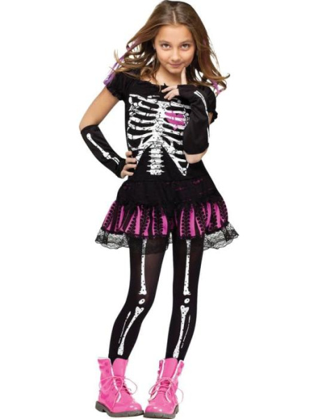 Карнавальный костюм пиратки скелет детский