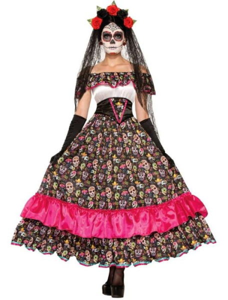 Карнавальный костюм Испанка "День мёртвых" взрослый