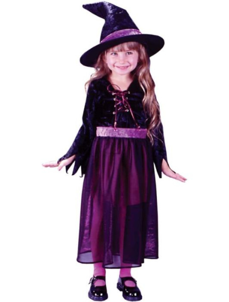Карнавальный костюм волшебницы пурпурное