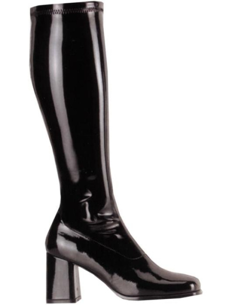 Сапоги Гоугоу чёрные на толстом каблуке