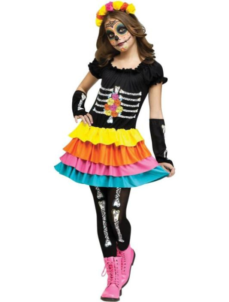 Карнавальный костюм Цветочный скелет детский