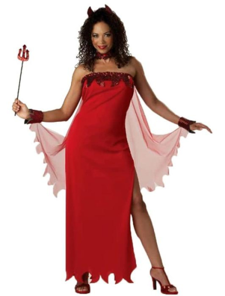 Карнавальный костюм элегантной дьяволицы взрослый