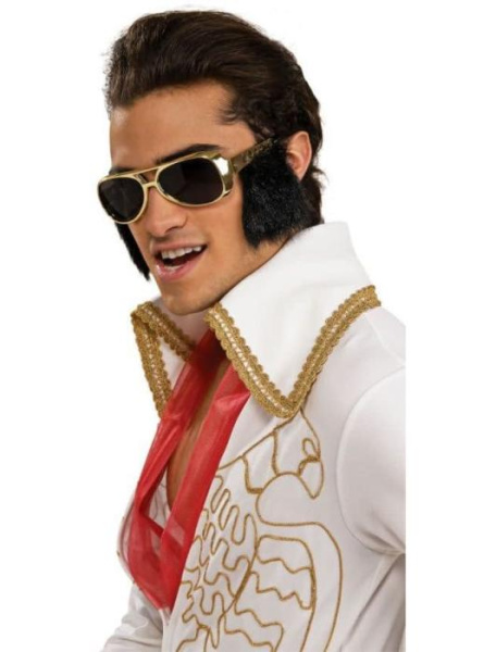 Очки с бакенбардами Элвиса