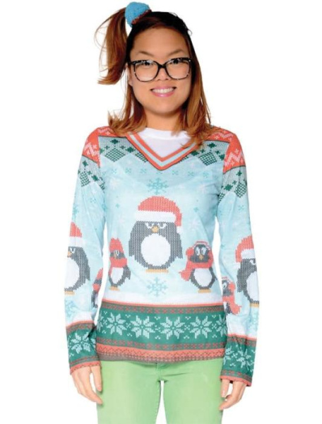 Рождетсвенский свитер с принтом