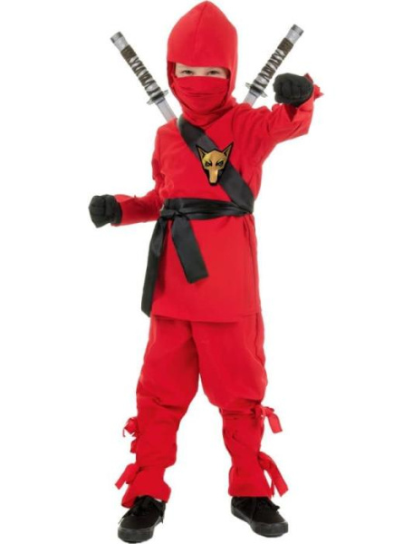 Карнавальный костюм красный ниндзя детский