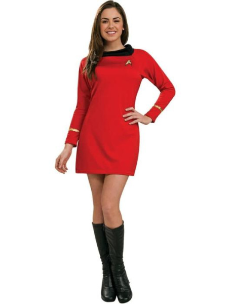 Женский карнавальный костюм Звёздный путь красный взрослый