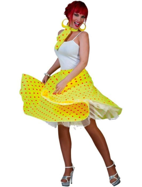 Карнавальный костюм в стиле 50-х жёлтый взрослый