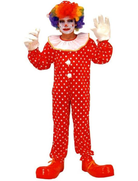 Карнавальный костюм клоуна в горошек детский