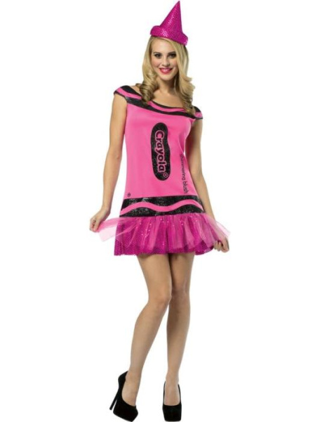 Карнавальный костюм Розовый карандаш Crayola блестящий женский