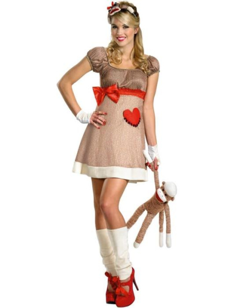 Костюм Мисс Носочная обезьянка взрослый