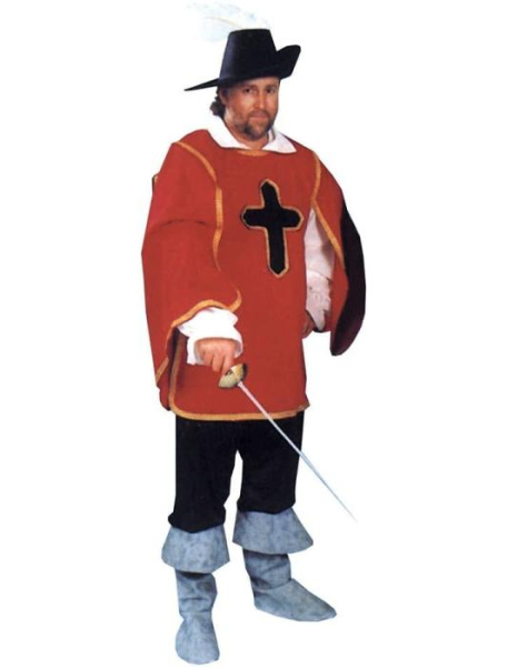 Карнавальный костюм мушкетёра красный