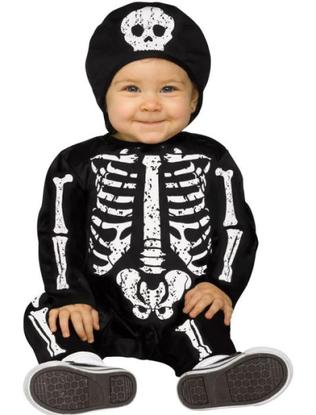 Карнавальный костюм Чёрно-белый Скелет для малышей