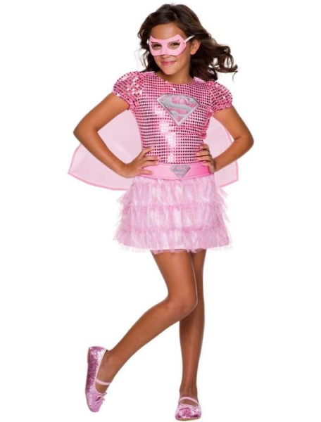 Карнавальный костюм Супергёрл розовый детский