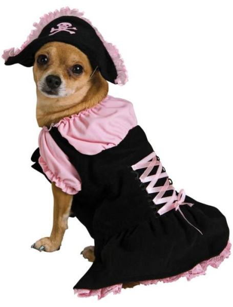 Карнавальный Розовый костюм пирата для собачки